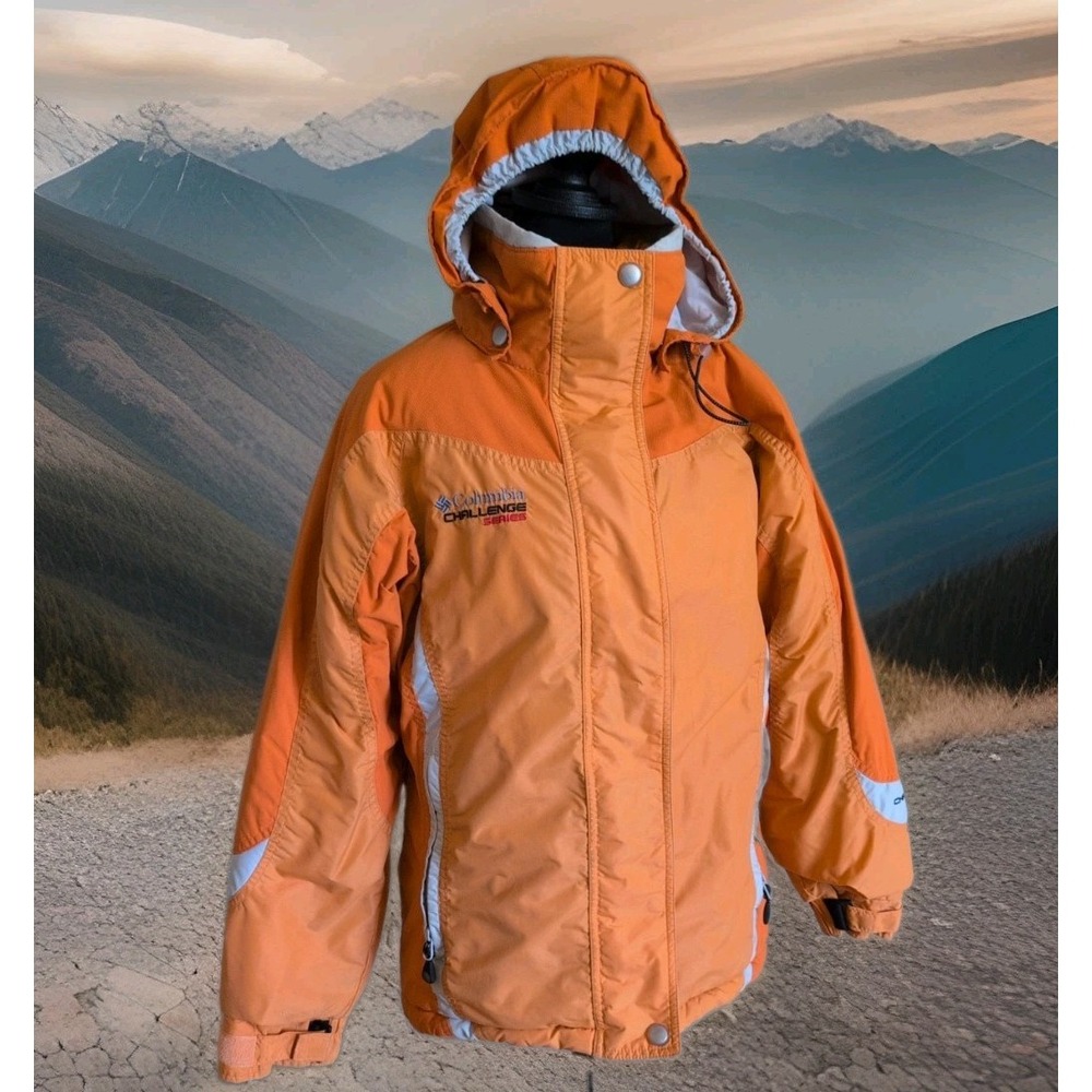 Womens Columbia Challenger Series Winter Coat Medium Orange Colors Great shape